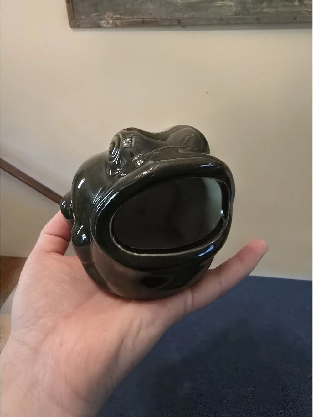 Vintage Ceramic Frog Sponge Holder